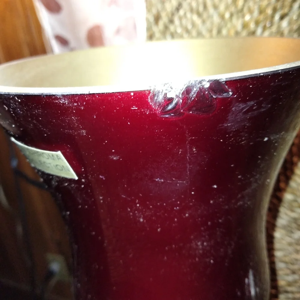 Elegant Red Glass Vases